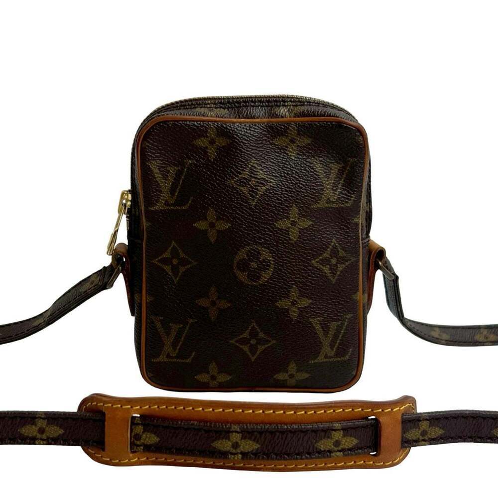 LOUIS VUITTON Brown Monogram Leather Pochette Shoulder Bag